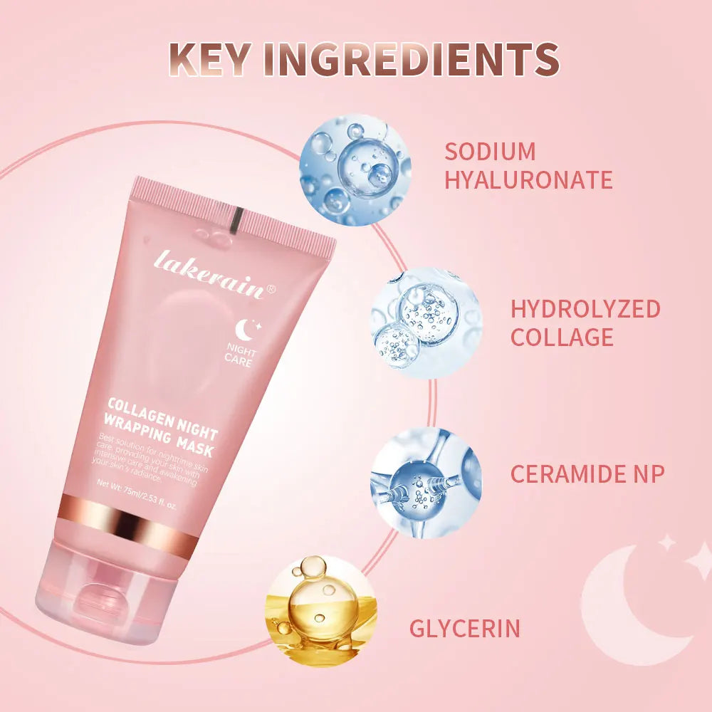 Collagen Overnight Wrapping Peel-Off Facial Mask – Korean Night Care Mask 75ml