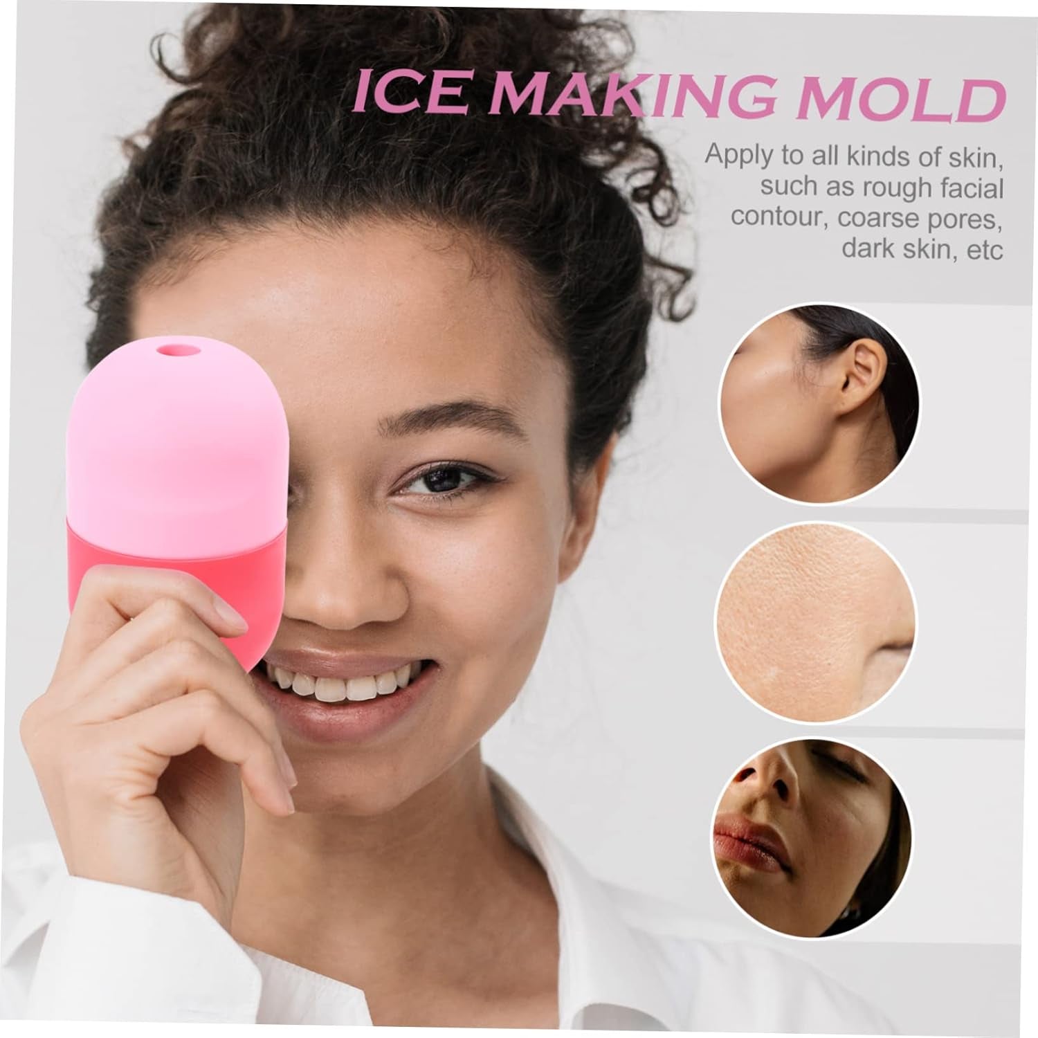 Silicone Ice Face Roller – Manual Cryotherapy Massage Tool for Puffiness & Dark Circles