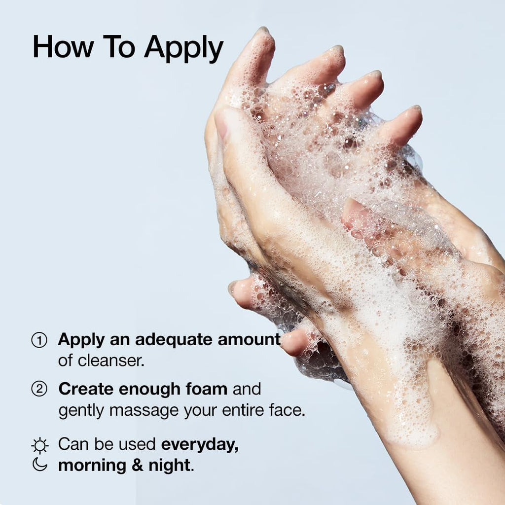 Moisturizing Gentle Gel Cleanser – Hyaluronic Acid, Squalane & Ceramide Korean Face Wash 5.07 oz