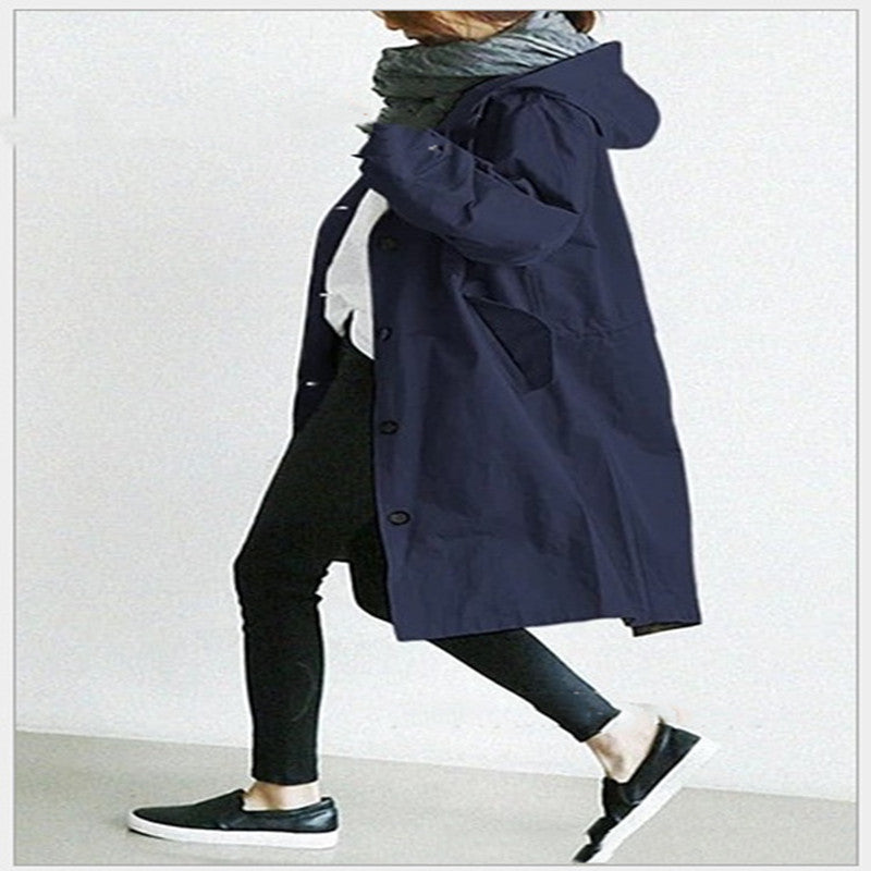 Women's Hooded Windbreaker Jacket – Lightweight, Waterproof & Quick-Dry