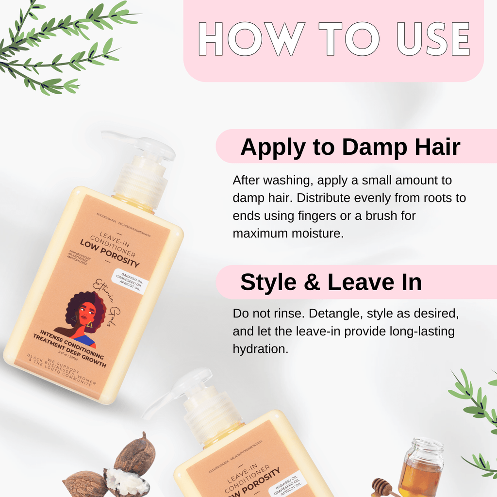 Low Porosity Deep Moisture Leave-In Conditioner