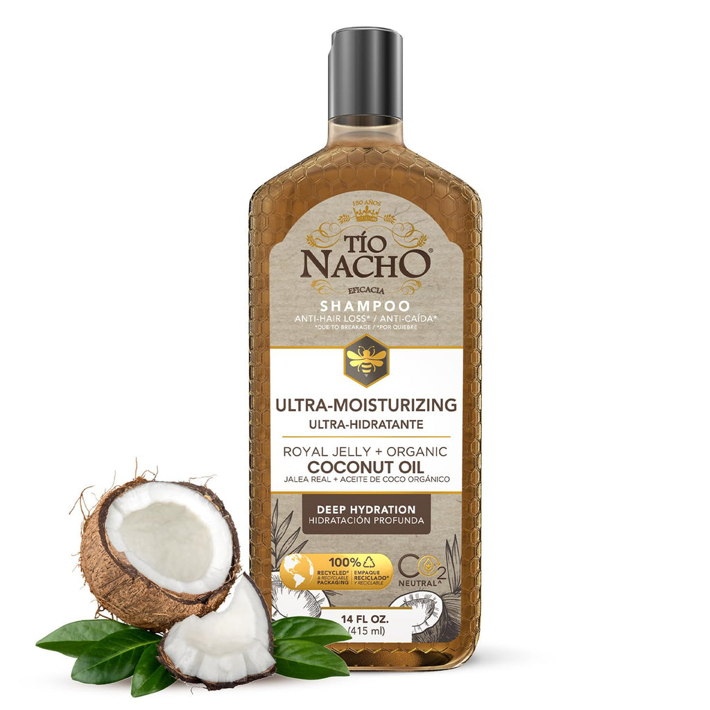 Ultra Hydration Shampoo with Coconut Oil & Royal Jelly, Hydrating & Nourishing for Dry, Damaged Hair, Fights Frizz & Protects from Breakage, 14 Fluid Ounces
