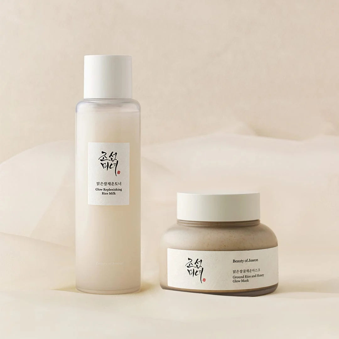 Glow Charging Rice Duo – Korean Rice Extract Brightening Skincare Set
