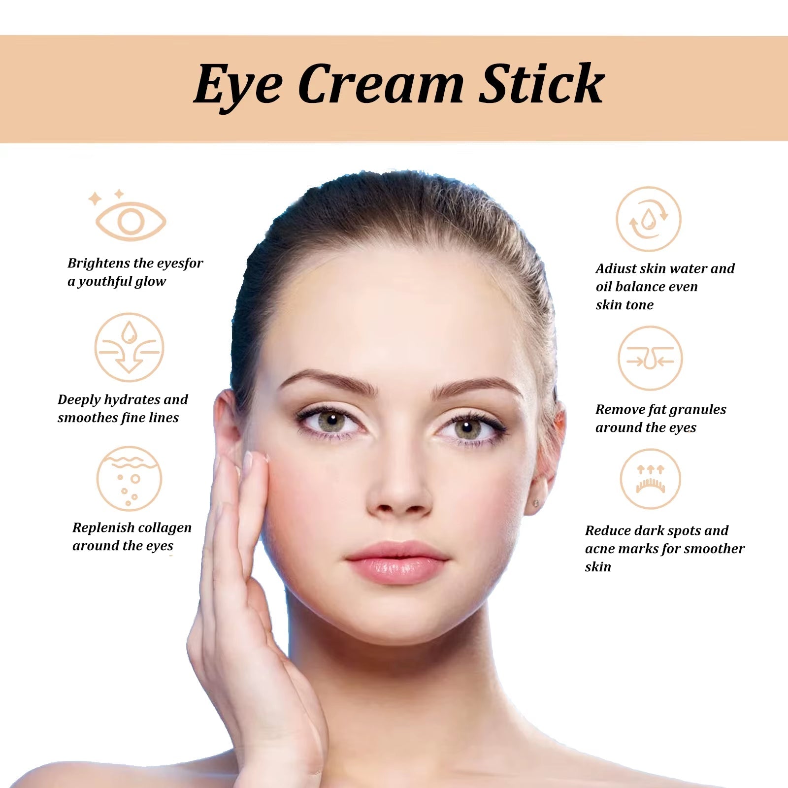 Snail Collagen Eye Cream Stick – Korean Firming & Brightening Eye Treatment