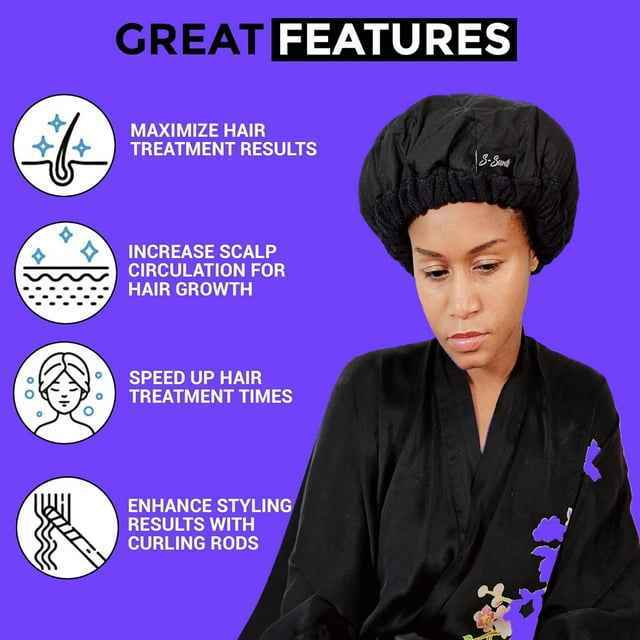 S-Secrets Flaxseed Deep Conditioning Heat Cap – Cordless Microwave-Ready