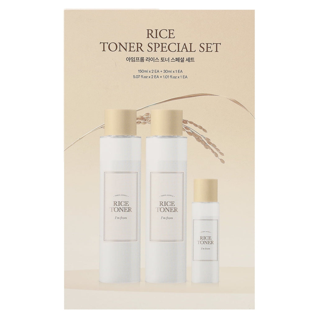 Rice Toner Special Set – Korean Brightening Toner 3-Piece Collection