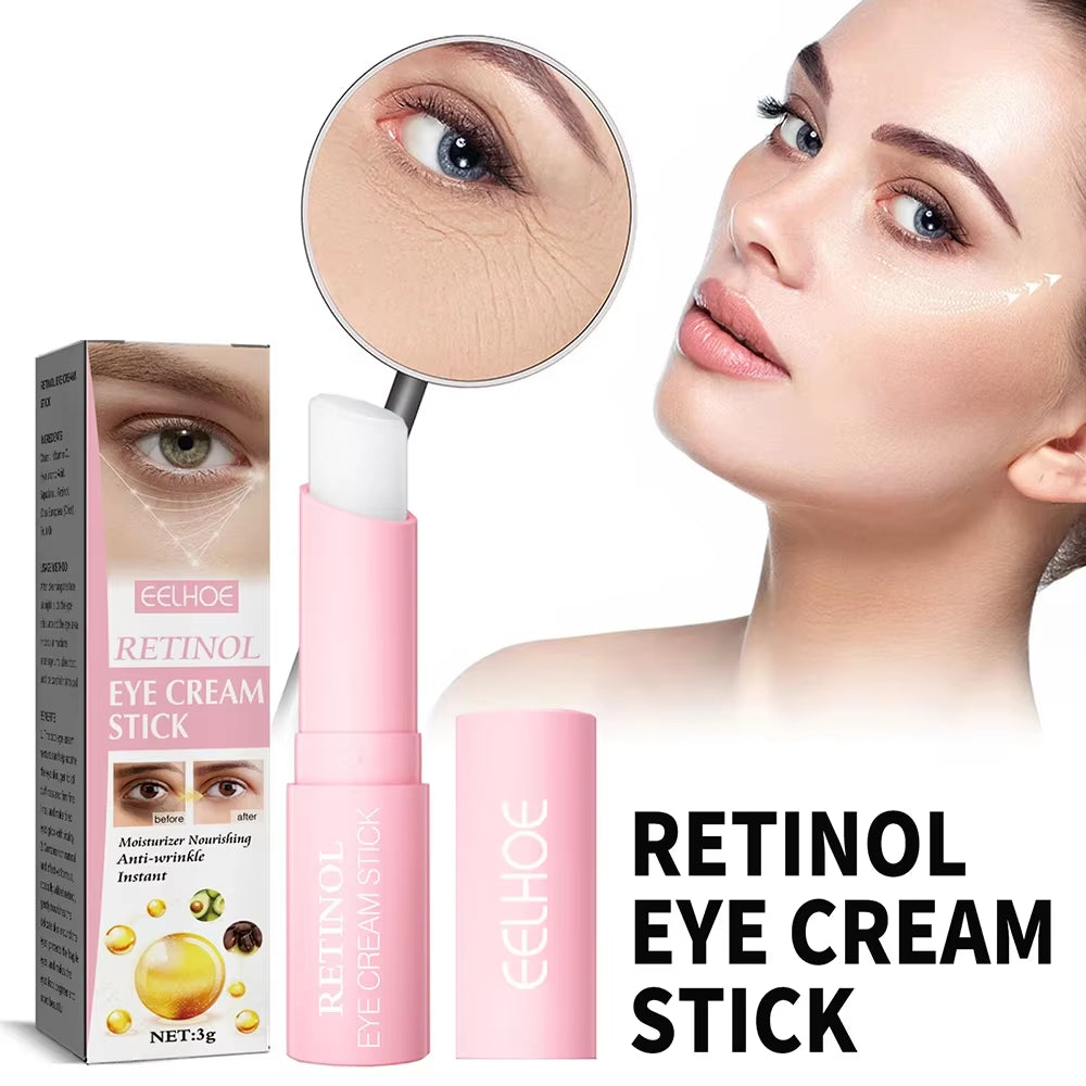 Retinol Eye Cream Stick – Korean Anti-Aging Eye Treatment for Dark Circles & Wrinkles