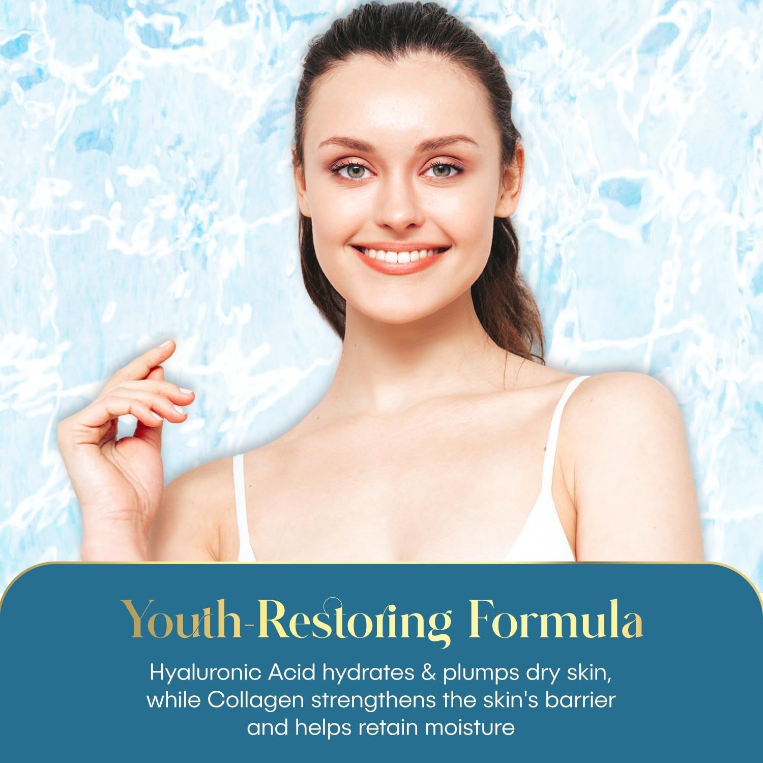 Hyaluronic Acid & Collagen Wrinkle Reducing Serum – Korean Deep Hydration 1.69 oz