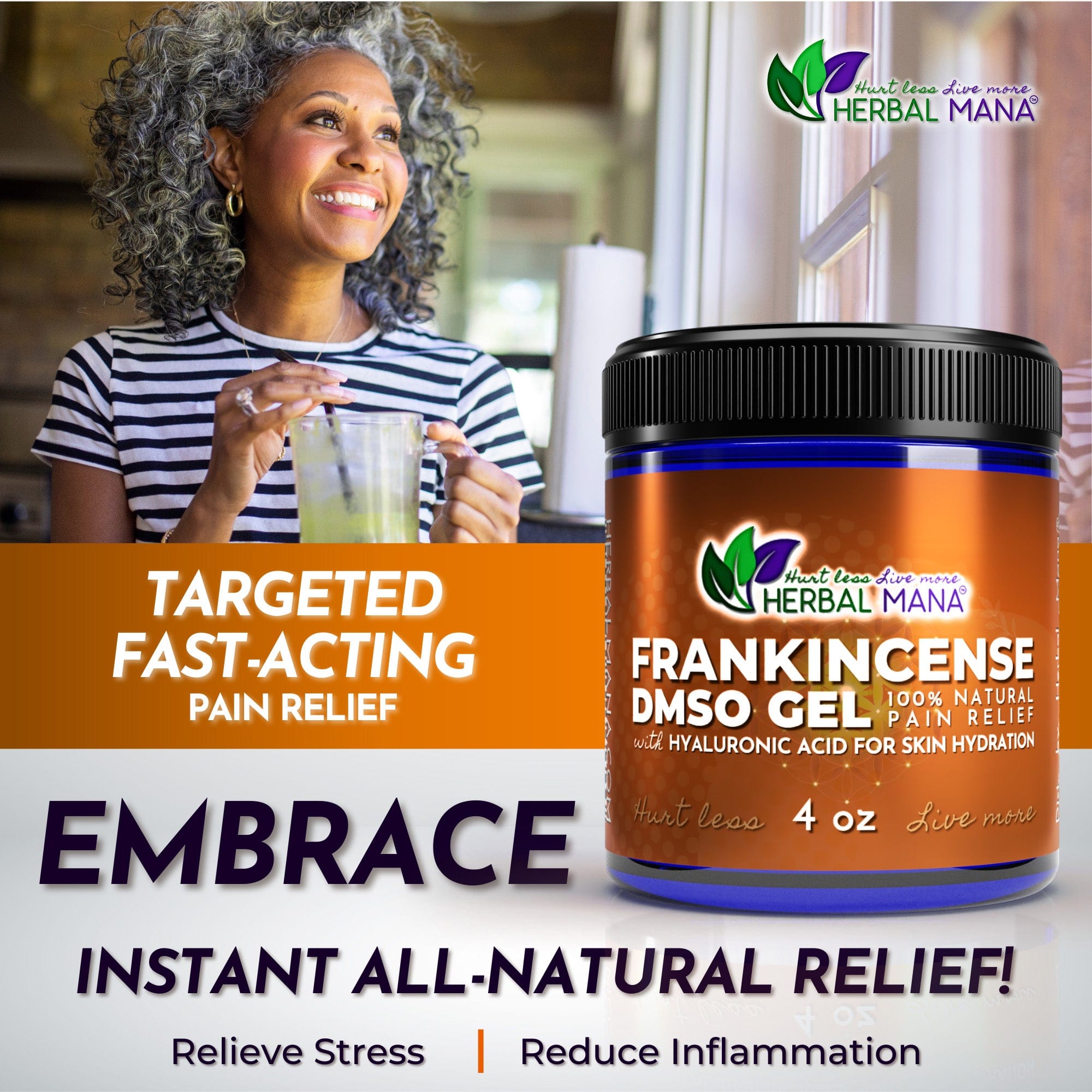 Frankincense DMSO Gel with Hyaluronic Acid - Pain Relief & Joint Support