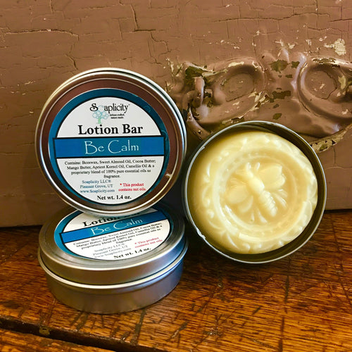 Be Calm Lotion Bar – Natural Solid Moisturizer with Calming Essential Oils