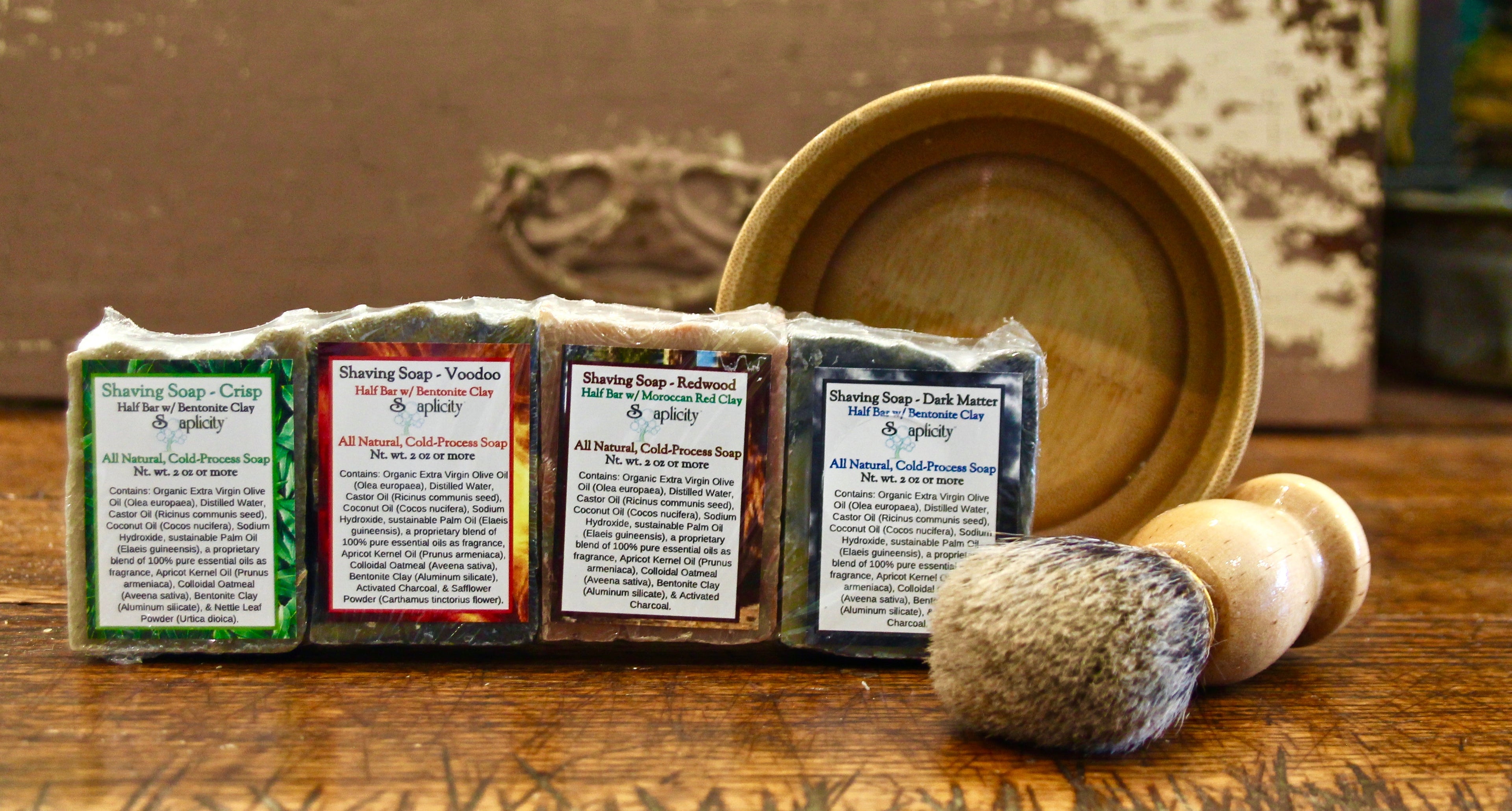 Men's Shaving Set – Bamboo | Natural Shaving Brush, Bowl & Soap