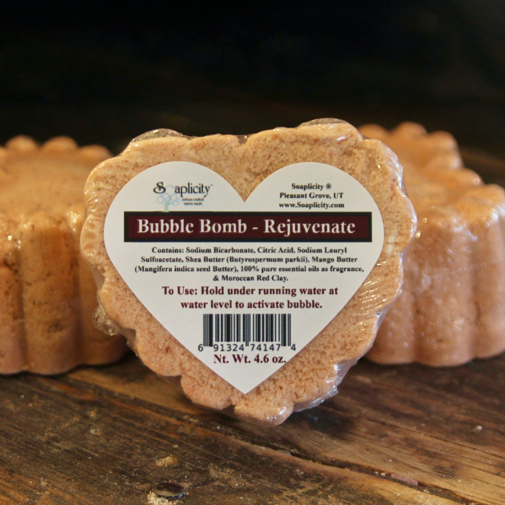 Rejuvenate Bubble Bomb – Natural Muscle Relief Bubble Bath with Wintergreen & Helichrysum