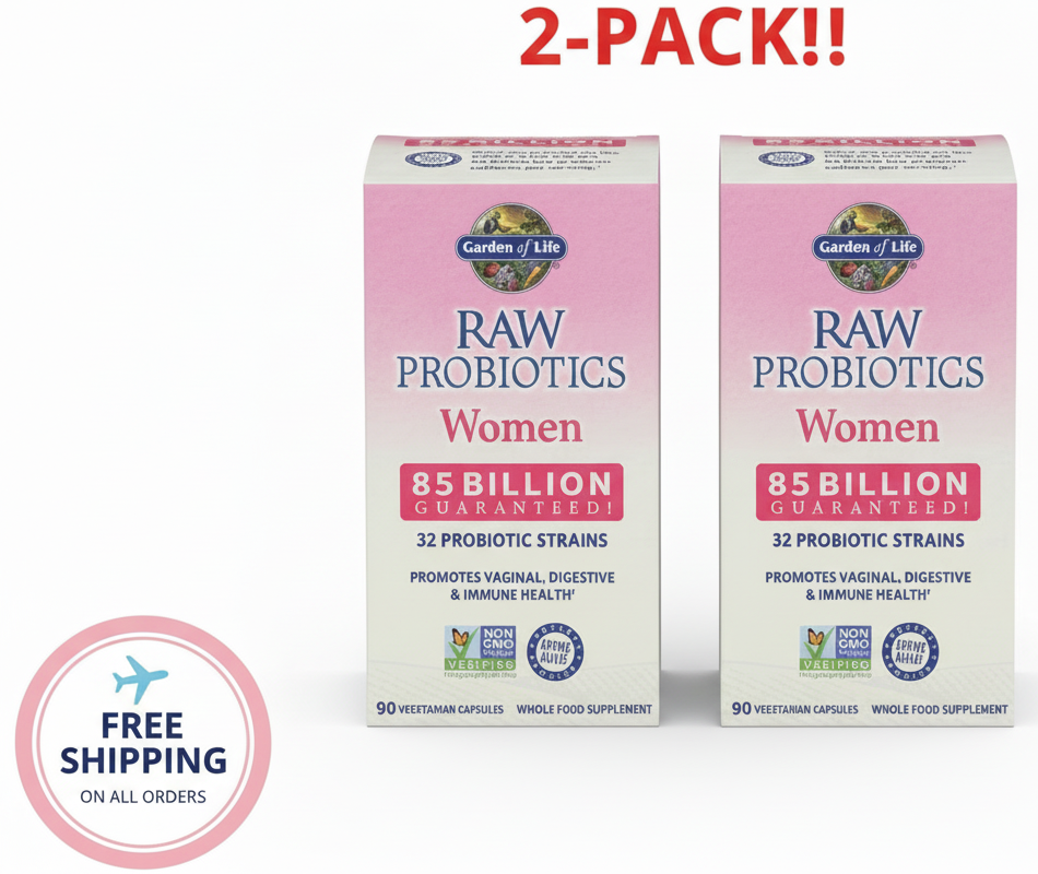 Garden of Life RAW Probiotics Women 90 Vegetarian Capsules 2Pack! 180 Capsules Total