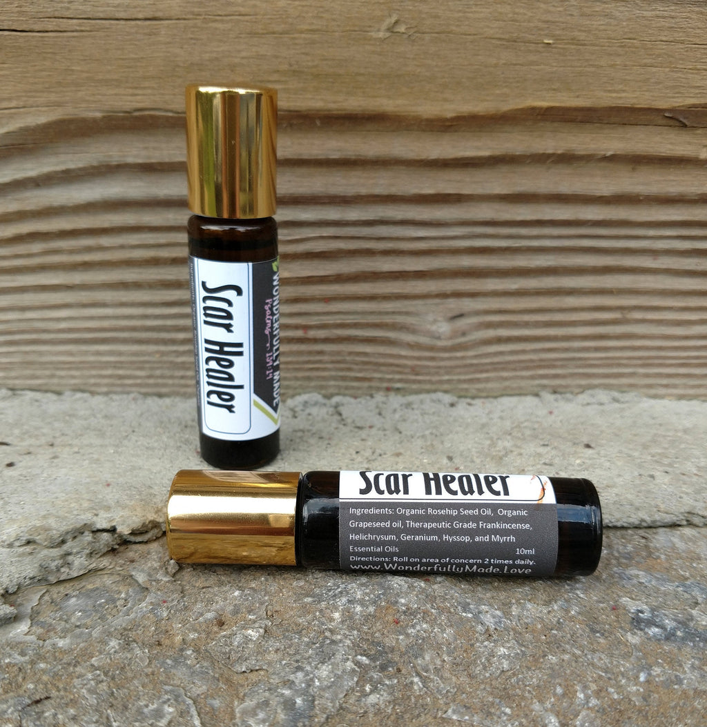 SCAR HEALER Roll On Bottle | Natural Dark Spot Remover | Diminish Fine Lines | Surgery Scar Recovery | Skin Corrector | Essential Oil roller
