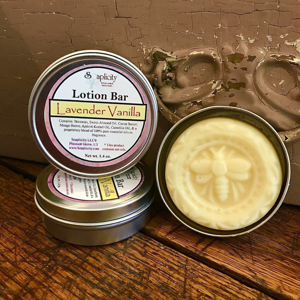 Lavender Vanilla Lotion Bar – Natural Solid Moisturizer with Calming Scent