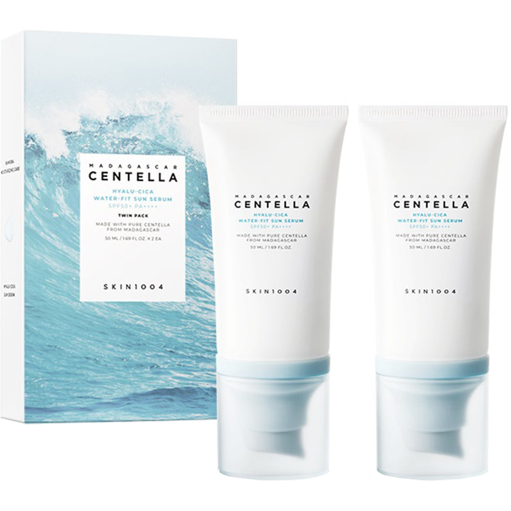 SKIN1004 Madagascar Centella Hyalu-Cica Water-Fit Sun Serum SPF50+ PA++++ – 2-Pack