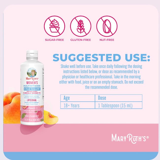 MaryRuth's Liposomal Multivitamin + Hair Growth - Biotin & Vitamin D