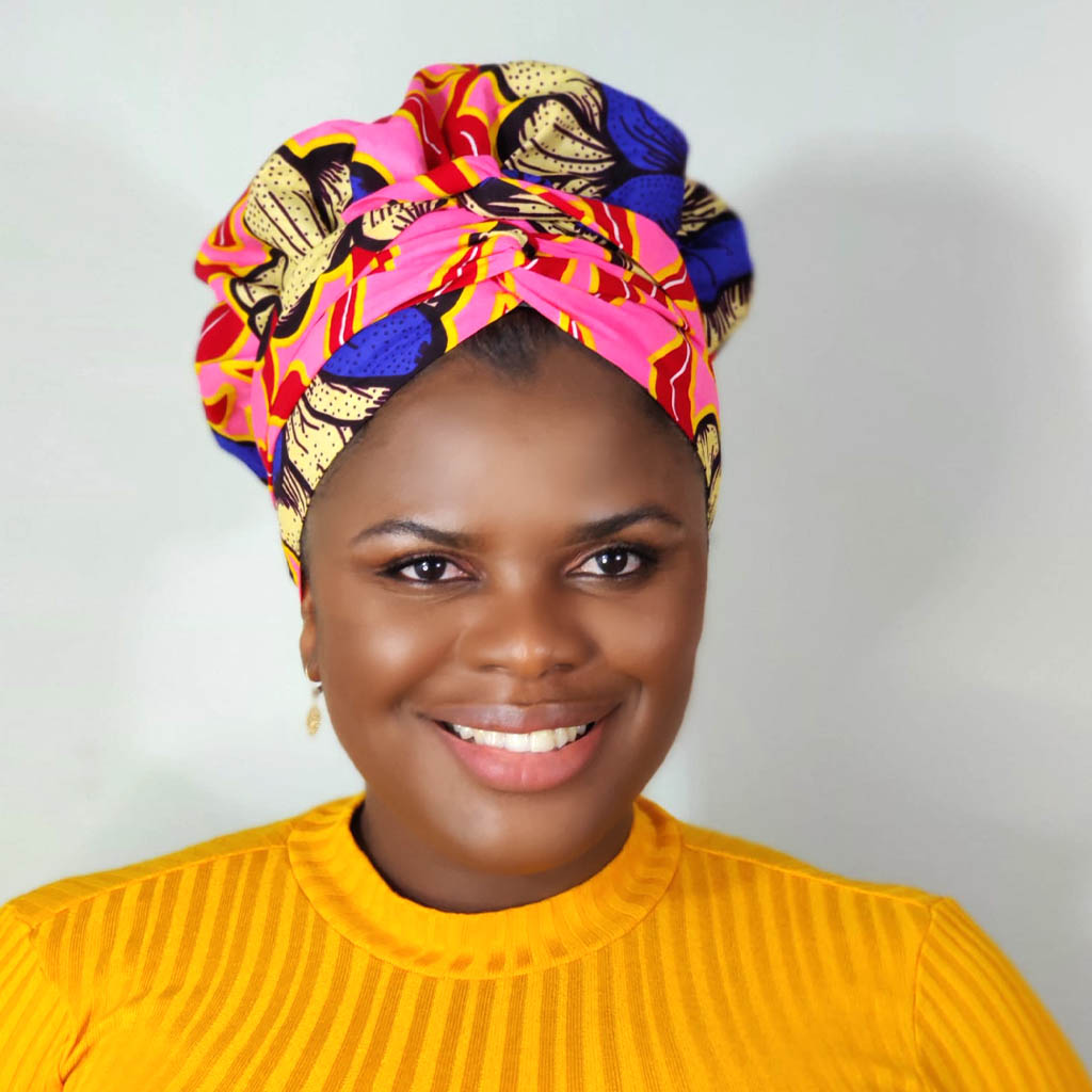 Duma Mbili African Print Bonnet Wrap – Satin-Lined with Belt, 88" Long