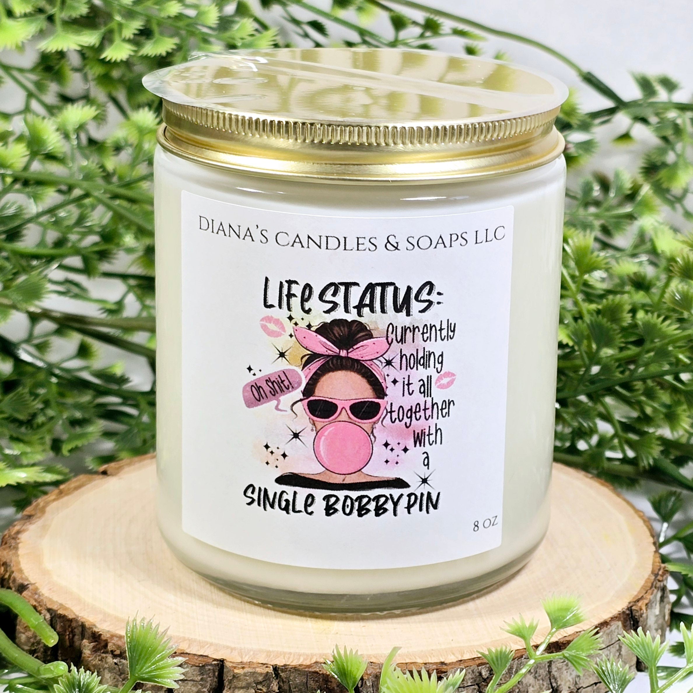 "Life Status" — Natural Soy Candle (8 oz)