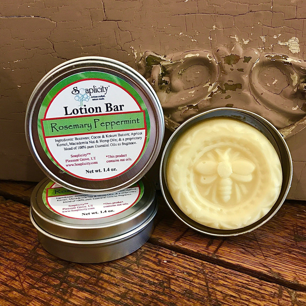 Rosemary Peppermint Lotion Bar – Invigorating Solid Moisturizer
