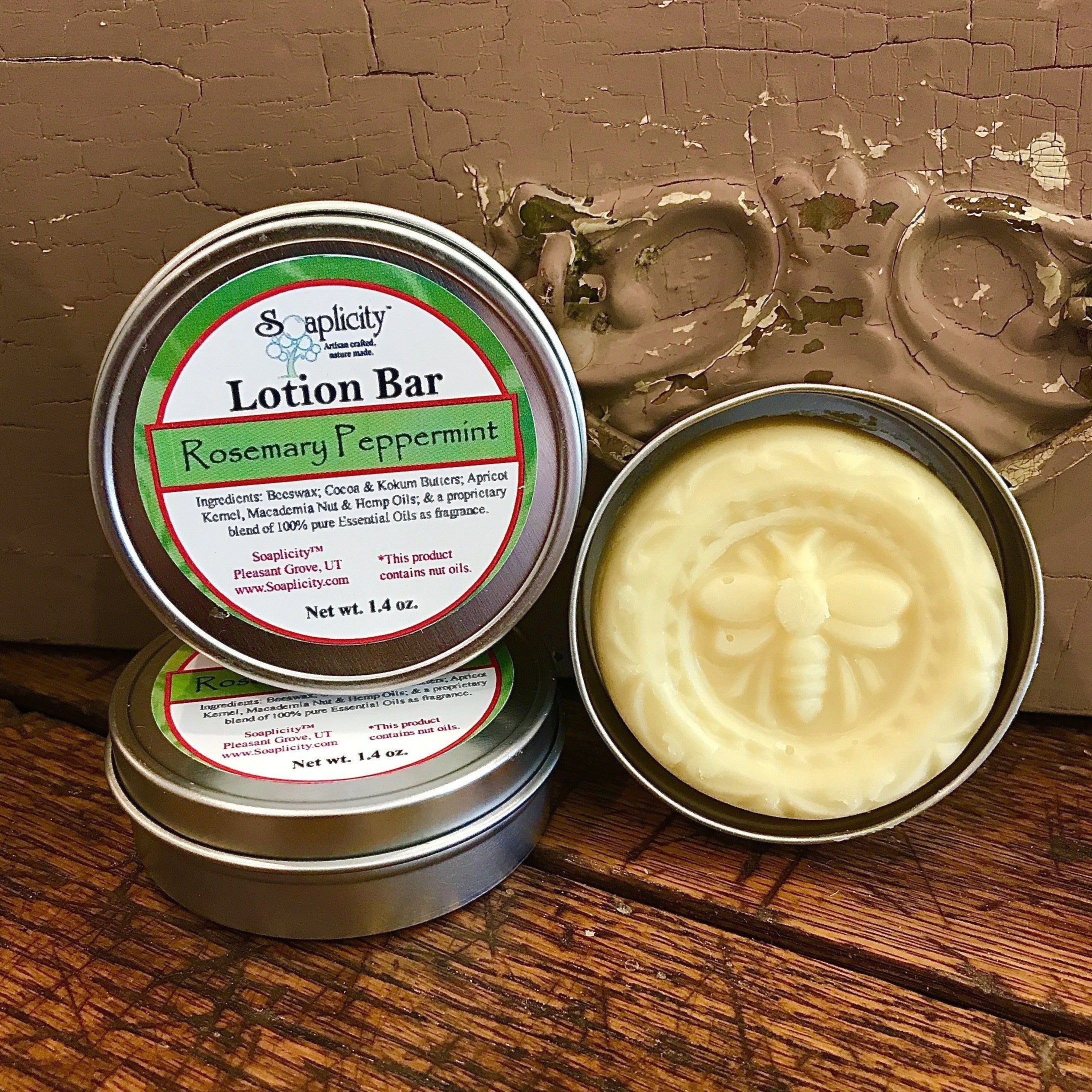 Rosemary Peppermint Lotion Bar – Invigorating Solid Moisturizer