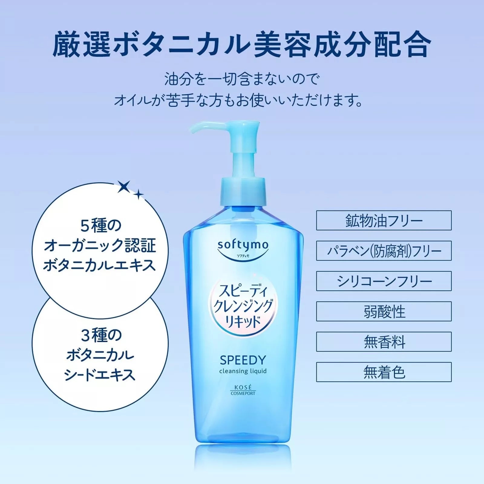 Kose Softymo Speedy Cleansing Liquid – Fast-Acting Japanese Makeup Remover
