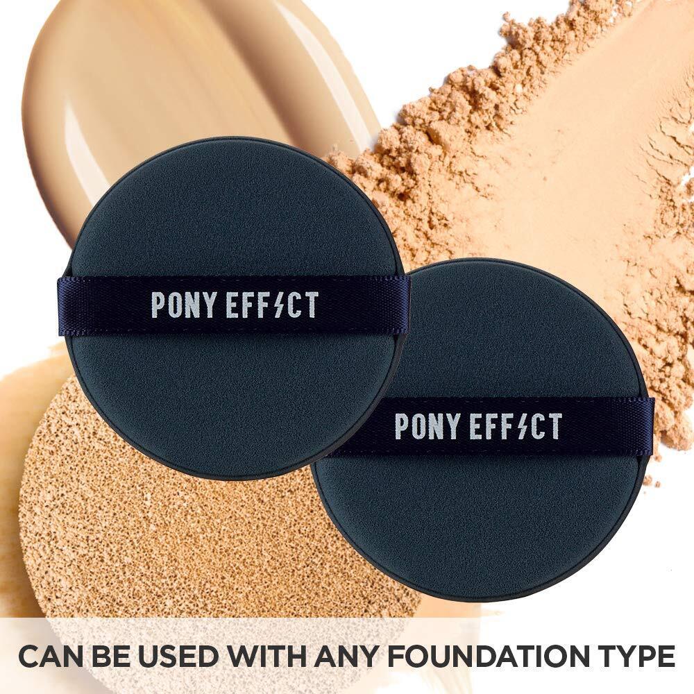 Pony Effect Cushion Puff – Soft Doughy Makeup Blending Puff (Pack of 2)