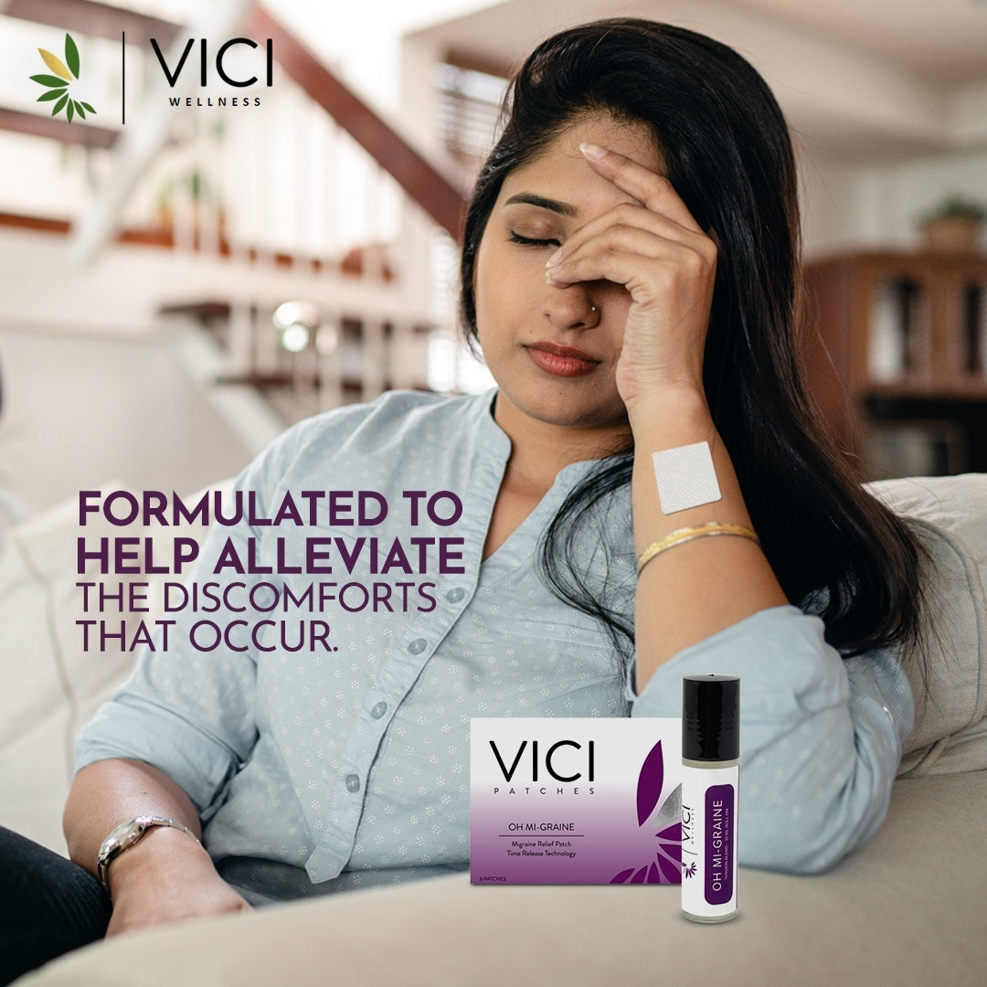 VICI Wellness Oh Mi-Graine Topical Patch – Headache & Migraine Relief